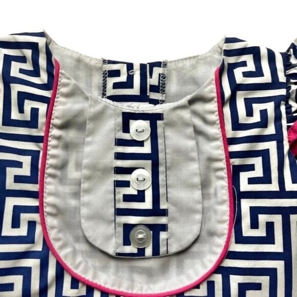 Posh Pickle Toddler Girls Blue and White Dress Size 2T - Picture 2 of 7